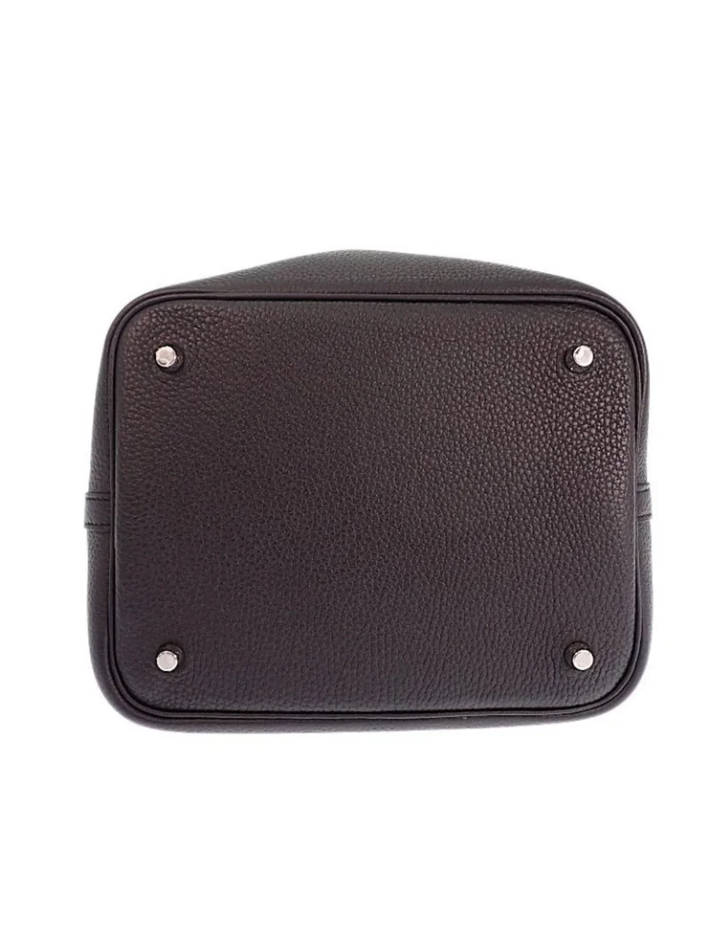 Hermes Picotin Lock MM Handbag Taurillon Clemence Black Silver